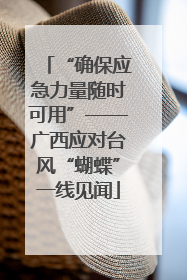 “确保应急力量随时可用”——广西应对台风“蝴蝶”一线见闻