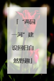 “两园一河”建设回归自然野趣