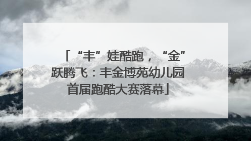 “丰”娃酷跑，“金”跃腾飞：丰金博苑幼儿园首届跑酷大赛落幕