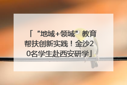 “地域+领域”教育帮扶创新实践！金沙20名学生赴西安研学