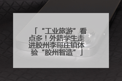 “工业旅游”看点多！外籍学生走进胶州李哥庄镇体验“胶州智造”