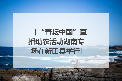 “青耘中国”直播助农活动湖南专场在新田县举行