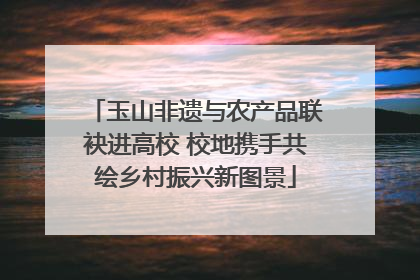 玉山非遗与农产品联袂进高校 校地携手共绘乡村振兴新图景