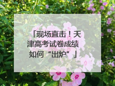 现场直击！天津高考试卷成绩如何“出炉”