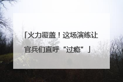 火力覆盖！这场演练让官兵们直呼“过瘾”