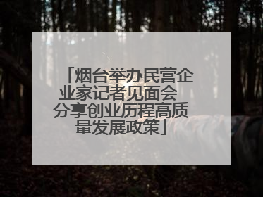烟台举办民营企业家记者见面会 分享创业历程高质量发展政策