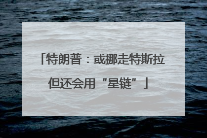 特朗普：或挪走特斯拉 但还会用“星链”