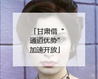 甘肃借“通道优势”加速开放