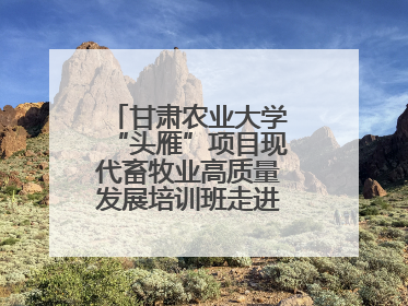 甘肃农业大学“头雁”项目现代畜牧业高质量发展培训班走进榆林榆阳区