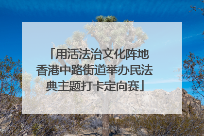 用活法治文化阵地 香港中路街道举办民法典主题打卡定向赛