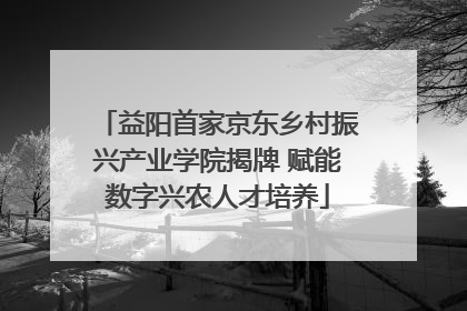 益阳首家京东乡村振兴产业学院揭牌 赋能数字兴农人才培养