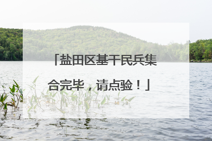 盐田区基干民兵集合完毕，请点验！