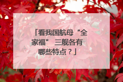 看我国航母“全家福” 三舰各有哪些特点？