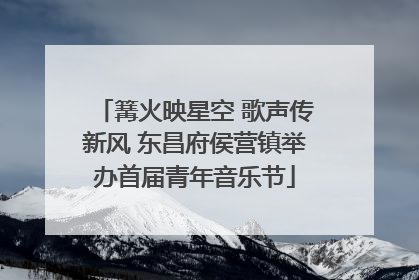 篝火映星空 歌声传新风 东昌府侯营镇举办首届青年音乐节