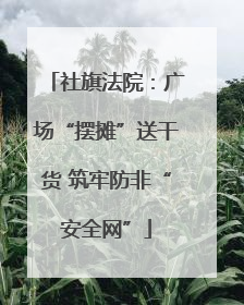 社旗法院：广场“摆摊”送干货 筑牢防非“安全网”