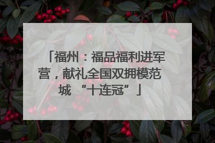 福州：福品福利进军营，献礼全国双拥模范城 “十连冠”