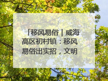 移风易俗｜威海高区初村镇：移风易俗出实招，文明新风拂人心