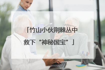 竹山小伙荆棘丛中救下“神秘国宝”