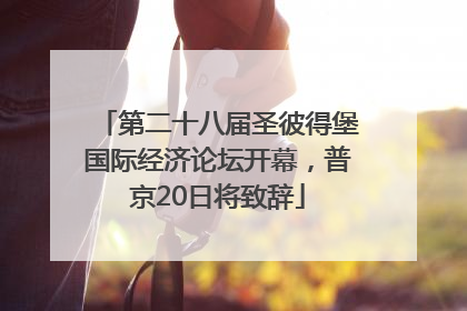 第二十八届圣彼得堡国际经济论坛开幕，普京20日将致辞