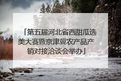 第五届河北省西甜瓜选美大赛暨京津冀农产品产销对接洽谈会举办