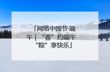 网络中国节·端午｜“香”约端午 “粽”享快乐