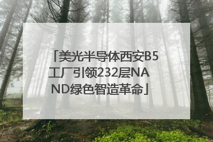 美光半导体西安B5工厂引领232层NAND绿色智造革命