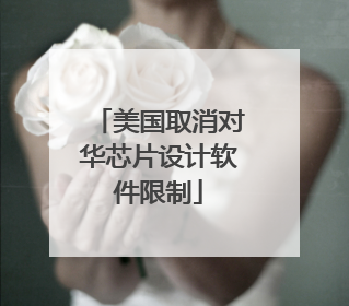美国取消对华芯片设计软件限制