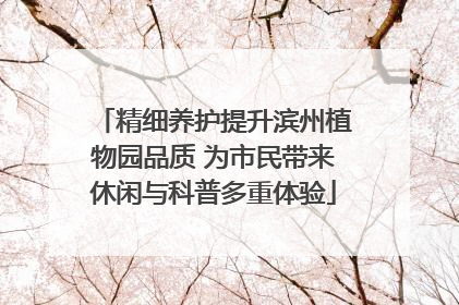 精细养护提升滨州植物园品质 为市民带来休闲与科普多重体验