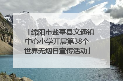 绵阳市盐亭县文通镇中心小学开展第38个世界无烟日宣传活动