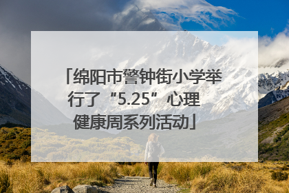 绵阳市警钟街小学举行了“5.25”心理健康周系列活动