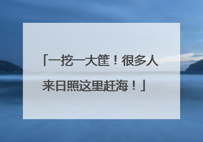 一挖一大筐！很多人来日照这里赶海！