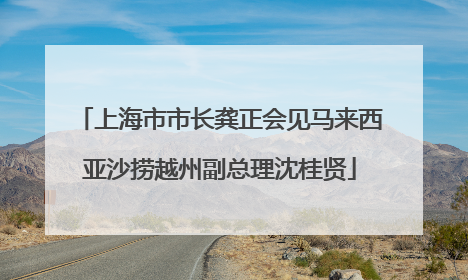 上海市市长龚正会见马来西亚沙捞越州副总理沈桂贤