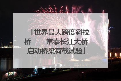 世界最大跨度斜拉桥——常泰长江大桥启动桥梁荷载试验