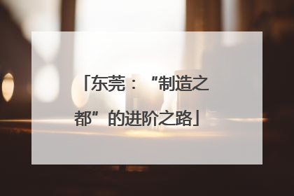 东莞：“制造之都”的进阶之路