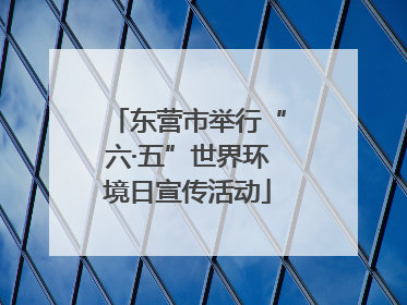 东营市举行“六·五”世界环境日宣传活动