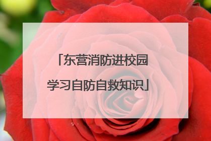东营消防进校园 学习自防自救知识