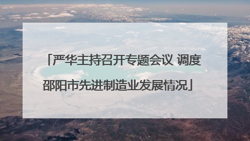 严华主持召开专题会议 调度邵阳市先进制造业发展情况