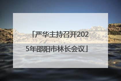 严华主持召开2025年邵阳市林长会议