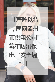 严阵以待，国网孟州市供电公司筑牢防汛保电“安全堤”