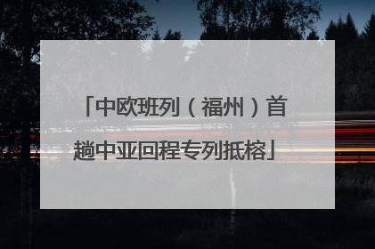 中欧班列（福州）首趟中亚回程专列抵榕