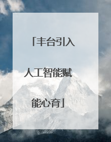 丰台引入人工智能赋能心育