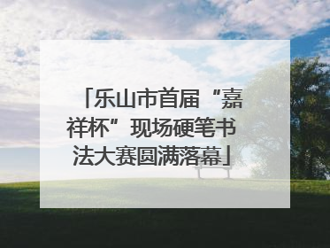 乐山市首届“嘉祥杯”现场硬笔书法大赛圆满落幕
