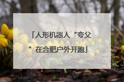 人形机器人“夸父”在合肥户外开跑