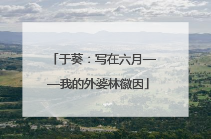 于葵：写在六月——我的外婆林徽因