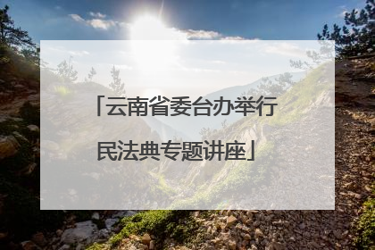 云南省委台办举行民法典专题讲座