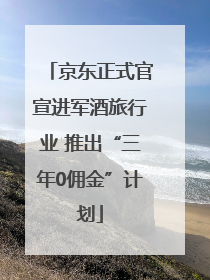 京东正式官宣进军酒旅行业 推出“三年0佣金”计划