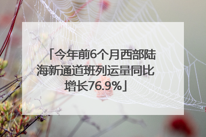 今年前6个月西部陆海新通道班列运量同比增长76.9%