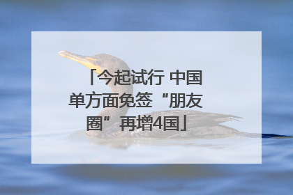 今起试行 中国单方面免签“朋友圈”再增4国