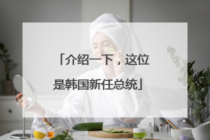 介绍一下，这位是韩国新任总统