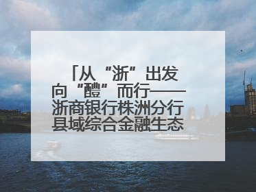 从“浙”出发 向“醴”而行——浙商银行株洲分行县域综合金融生态建设纪实